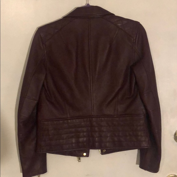 Rag & Bone Burgundy Leather Jacket - Picture 3 of 7